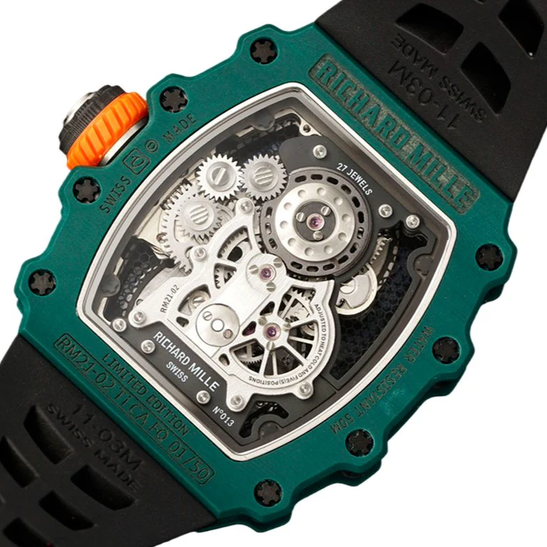 Richard Mille Tourbillon Aerodyne On Black Rubber Strap 50mm - Image 3