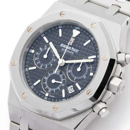 Audemars Piguet Royal Oak Stainless Steel Chrono Blue Dial Watch 26320 - Image 5