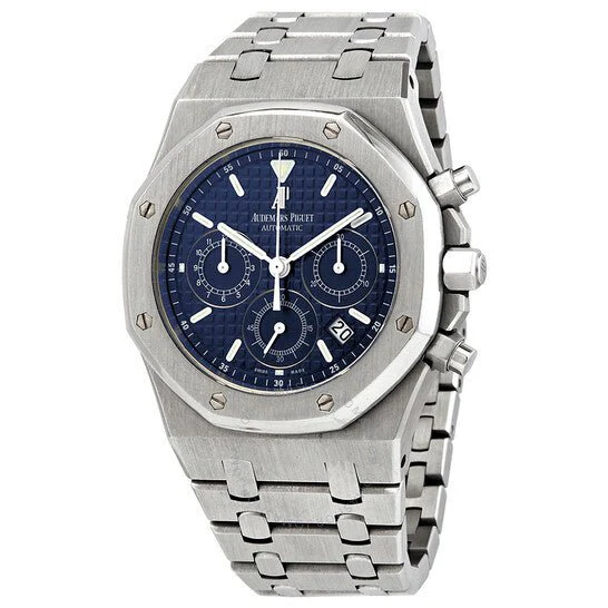 Audemars Piguet Royal Oak Stainless Steel Chrono Blue Dial Watch 26320 - Image 6