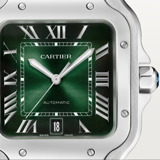 Cartier Santos De Silver Green Dial 41mm - Image 5