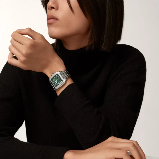 Cartier Santos De Silver Green Dial 41mm - Image 6