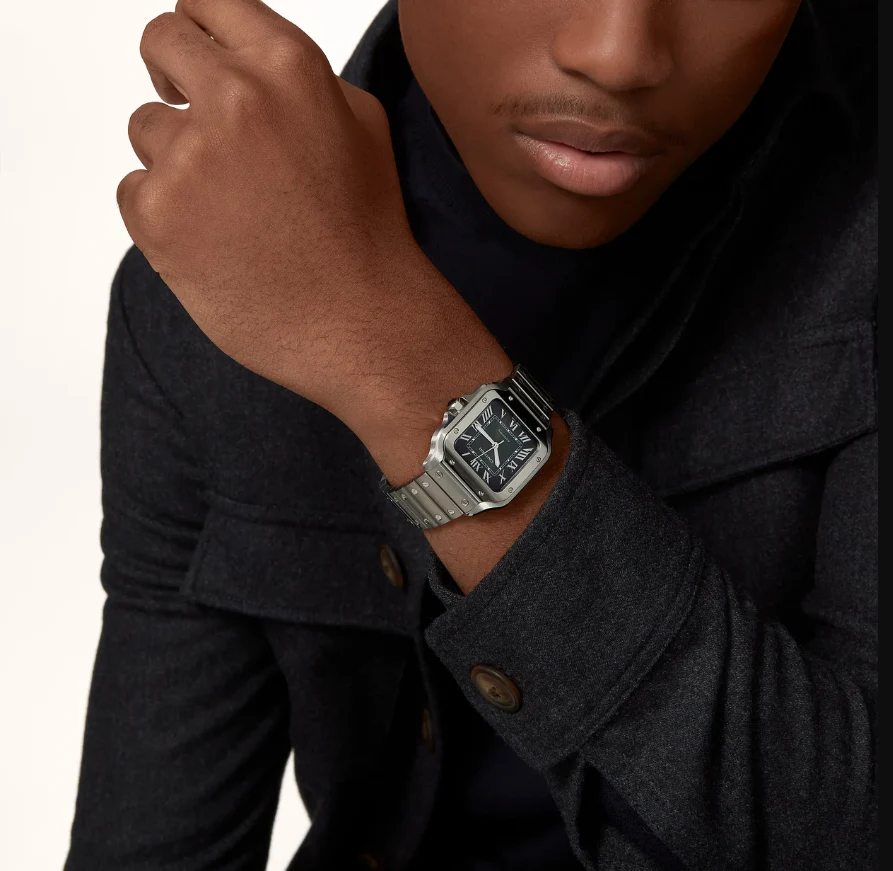 Cartier Santos De Silver Green Dial 41mm - Image 7