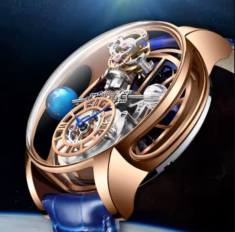 Jacob & Co Diamond-Encrusted Tourbillon Mechanical Wristwatch With Luxury Watchbox 47mm - Image 3