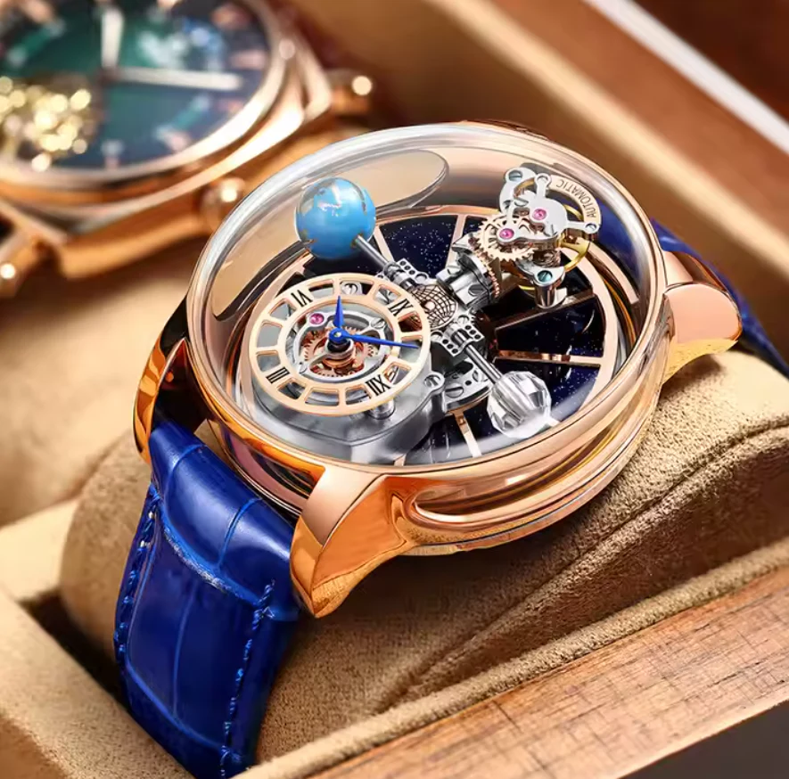 Jacob & Co Diamond-Encrusted Tourbillon Mechanical Wristwatch With Luxury Watchbox 47mm - Image 5