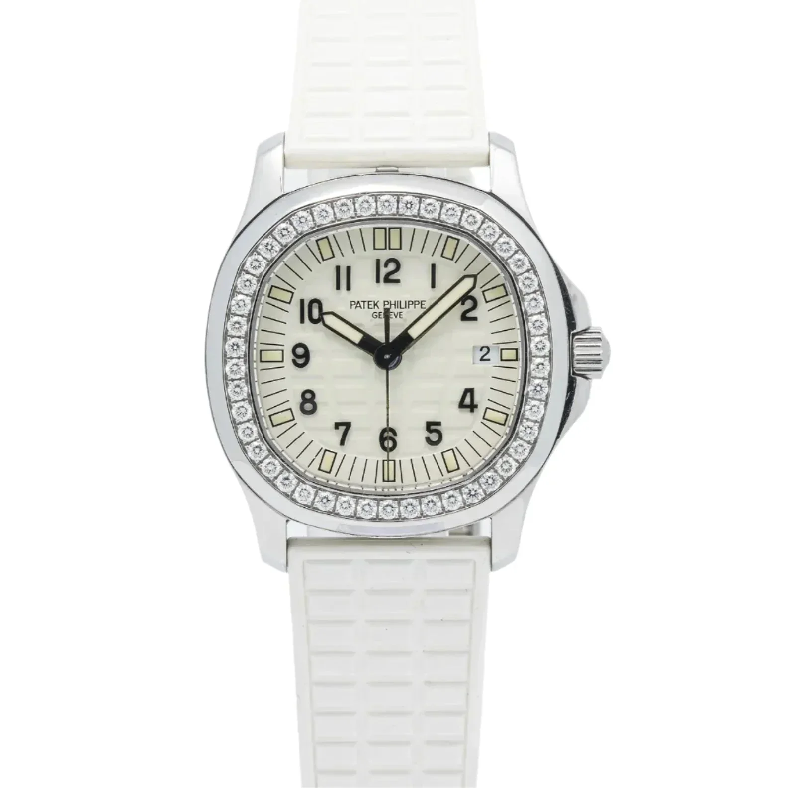 Patek Philippe Aqua note Luce bezel diamond 4961a-001 Ladies SS / Rubber Watch