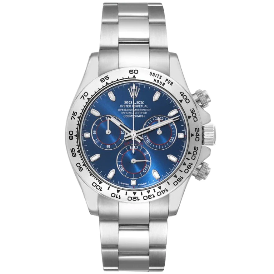 Rolex Cosmograph Daytona  Oyster, 40 mm, white gold blue dail - Image 6