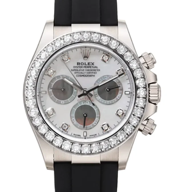 Rolex Cosmograph Daytona Oyster white gold and diamonds - Image 6