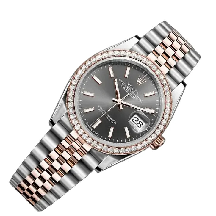 Rolex Datejust 36  Oyster, 36 mm, Oystersteel, Everose gold and diamonds - Image 4