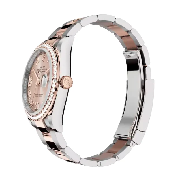 Rolex Datejust 36  Oyster, 36 mm, Oystersteel, Everose gold and diamonds - Image 2