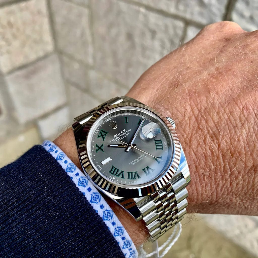 Rolex Datejust 41mm Silver And Gray Hand Watch - Image 6