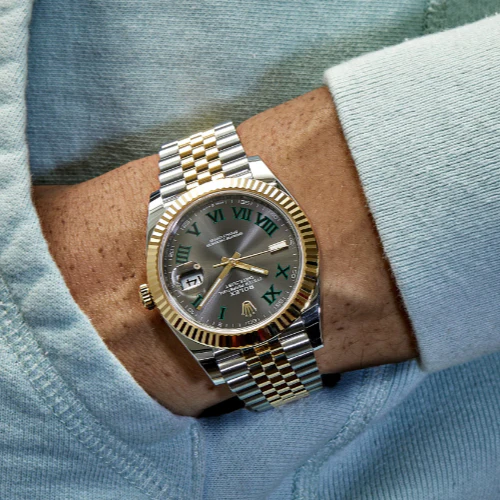 Rolex Datejust Yellow Gold Stainless Steel Slate Dial Jubilee - Image 3