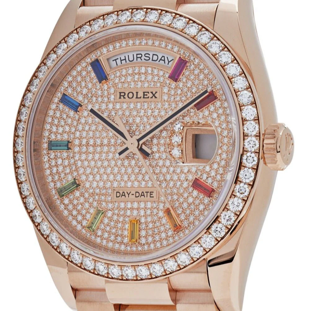 Rolex Day-Date 36 Oyster, 36 mm, Everose Gold and Diamonds Reference 128345RBR - Image 2