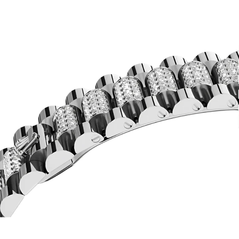 Rolex Day-Date 36 Oyster, 36 mm, White Gold and Diamonds Reference 128349RBR - Image 3