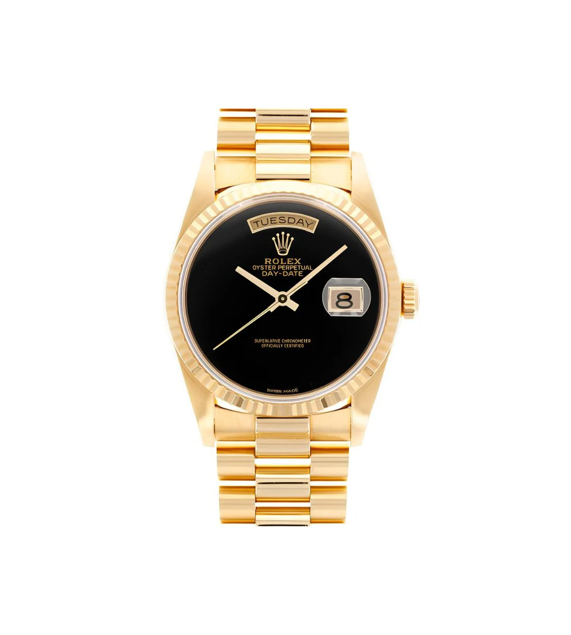Rolex Day-Date President 18038 Black Onyx Dial