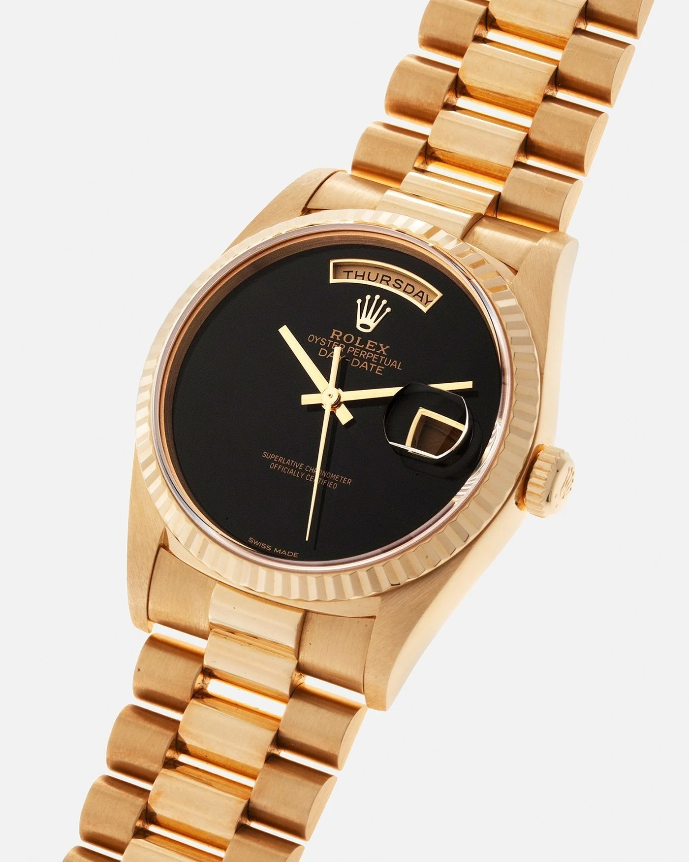 Rolex Day-Date President 18038 Black Onyx Dial - Image 3