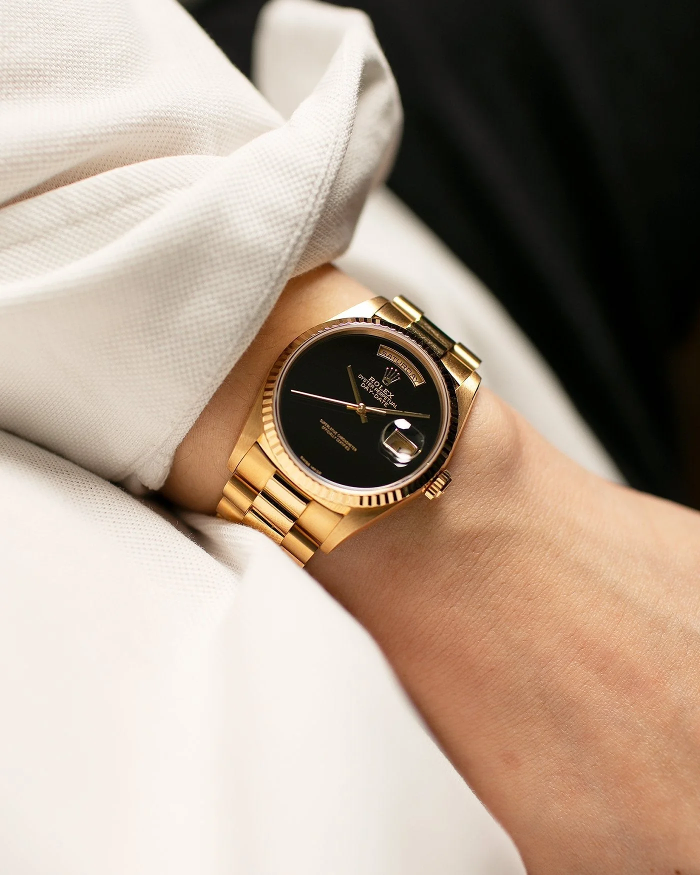 Rolex Day-Date President 18038 Black Onyx Dial - Image 5