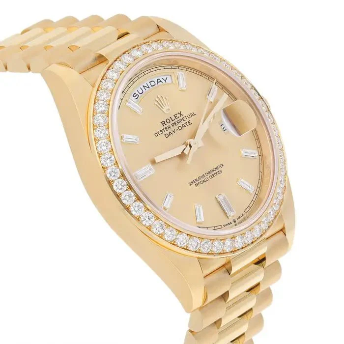 Rolex Day Date Presidential 228348RBR Yellow Gold Factory Diamond Dial Bezel - Image 4