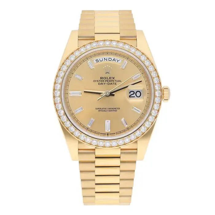 Rolex Day Date Presidential 228348RBR Yellow Gold Factory Diamond Dial Bezel - Image 7