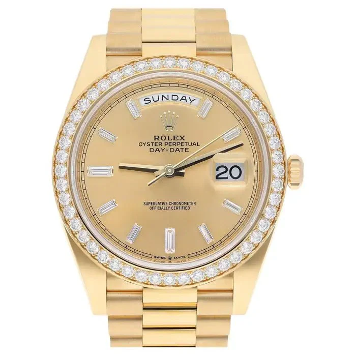 Rolex Day Date Presidential 228348RBR Yellow Gold Factory Diamond Dial Bezel - Image 8