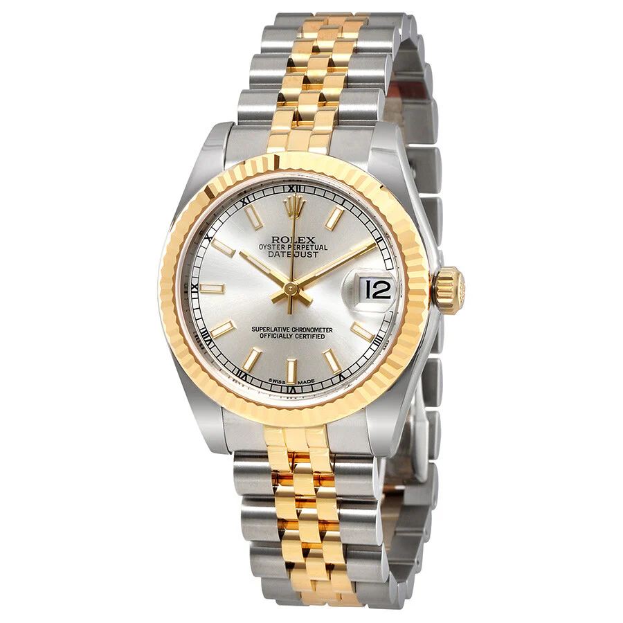 Rolex Silver Gold Stainless Steel Datejust 179173 Automatic Women's Wristwatch - Image 7