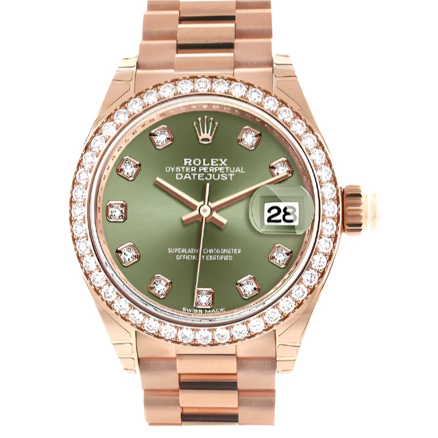 Rolex Lady Datejust Everose Gold Green Dial - Image 2
