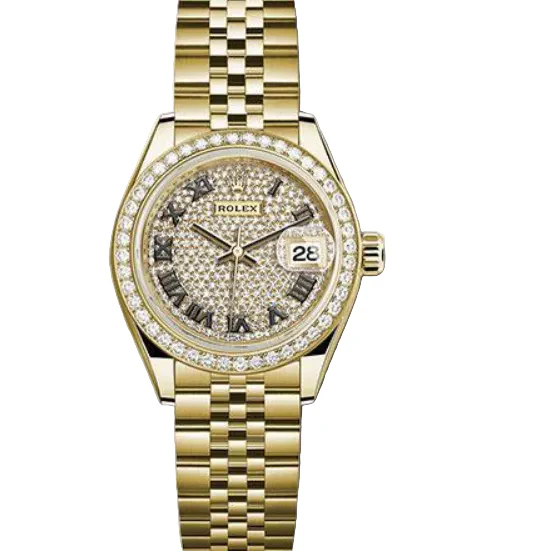 Rolex Lady-Datejust  Oyster, 28 mm, yellow gold and diamonds - Image 4