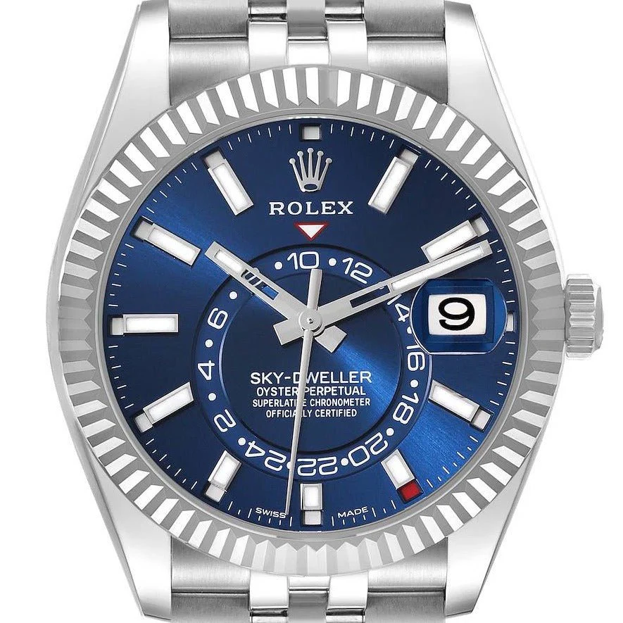 Rolex Sky-Dweller Blue Dial Steel Jubilee Bracelet Men's Watch 42mm - Image 5
