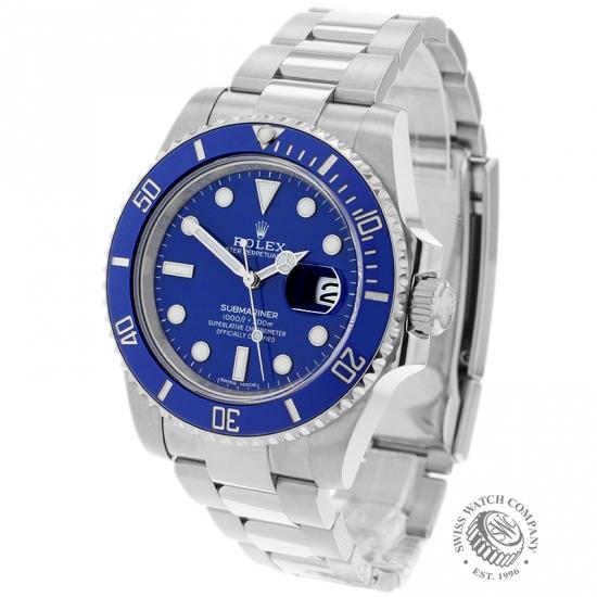 Rolex Submariner 40, Date 40mm White Gold Blue Dial (Smurf) 116619LB Box & Papers 2015 - Image 6